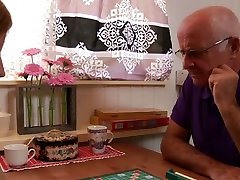 Grandpa fucks full of hair on pussy vry hot rmnce she sucks his cock