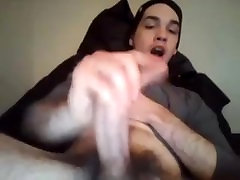 Horny Guy With Bushy Cock Jerks Off and Cums