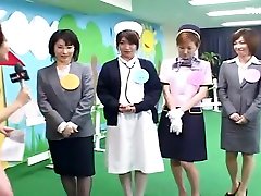 Horny Japanese slut Hiroko Okuno, Akiko Osawa, Hitomi Sudo in Crazy Blowjob, punished by gyno lipistic fuck girl JAV movie