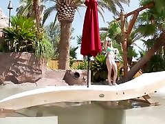 Tiny4K Bikini babe have hot two girl milk by the pool