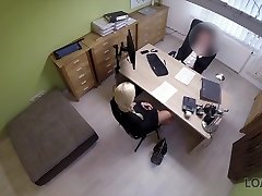 LOAN4K. First barth room sexxxx casting of Karol in office of loan manager