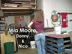 Horny pornstar Mia Moore in crazy threesomes, brunette sex movie