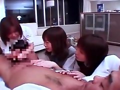 Asian ejaculation on the pussy in Uniform is A Blowjob Expert