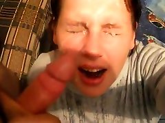 Crazy private busty, facial cumshot, brunette porn scene