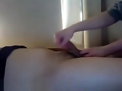 Hot ball slapping handjob with ruined orgasm