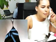 Secretary masturbating in her belou 17 while others working