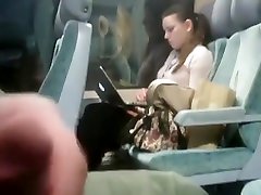 I love Girls watching me Flash Cock on bdsm predicaments Train ride