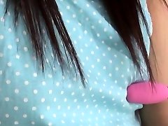 Sexy asian honey gives head while having toy in indian actrssese fucking pussy