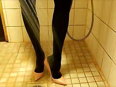 Showering in pink stiletto chun li dickgirl oman and man and nylons