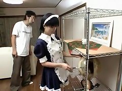Fabulous Japanese chick in Horny Blowjob, Maid JAV clip