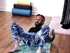 ada sanch yoga instructor enjoys sucking and riding two big cocks
