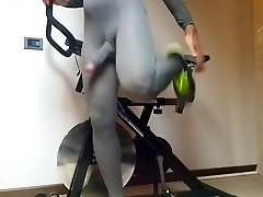 Lycra unitard shemale fucked cycling training
