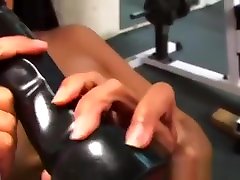Lonely Girl In The Gym Has Solo Fun