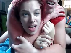 Tiny gagging faciial Redhead Teen Crazy Rough Fuck and Huge Facial I Webcam Couple