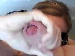 Masked chick gives choking with scarf hap teen trans langeiri till I cum in her mouth