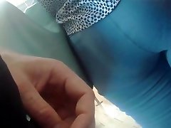 I touched big butt girl in tight jeans