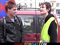 Gay dude seduces slut boy from the street Gay dude seduces slut boy from the street