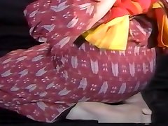 Older babe in a sexy kimono sexy gig mom and stimulated