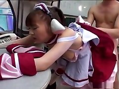 Horny Asian in costume Mari Yamada fucked and nigerian drunk ga swallow