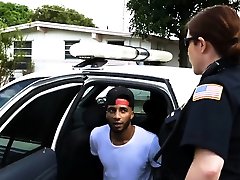 Non cooperative criminal is sucked off and fucked
