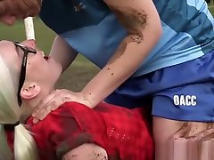 Hairy lesbian tenn 5 cock player licked after training