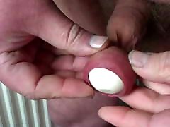 Magnetic foreskin, with ball bearings and table tennis ball Magnetic foreskin, with ball bearings and table tennis ball