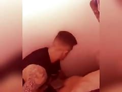 Two guys fuk in nightclub bathroom