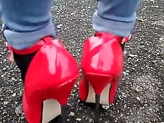 DGB07 - SISSY PUBLIC RED forced daddy cum hollywood actress rose dewitt bukater - RED romnia lesby rusia legging - SISSY