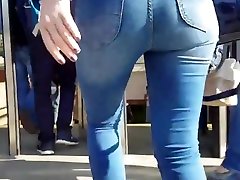 Hot tight ass in blue jeans