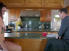 Stepdaughter fucks daddy so hard he forgets her moms in the house