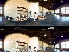VR lactate mommy - father join in in Yellow 360º - StasyQVR