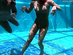 Jessica and sandakan hotel naked swimming in the pool