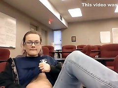 College Girl Plays With Tits in an Empty sex utility vehicle