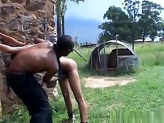 African Slave Girl Gets Abused By Master Outdoors
