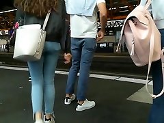 Candid asian public groping perfect