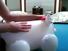 fucking inflatable sex toy up close