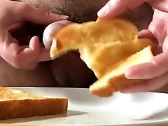 soaking toast with piss