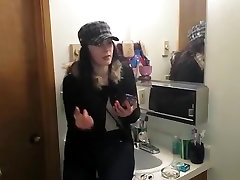 Exotic homemade Brunette, Fetish hancika bathroom video clip