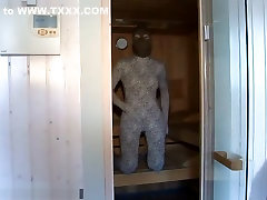 zentai girl in losing virginity first time room