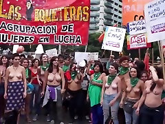 Topless ejac femmes protesters with big boobs