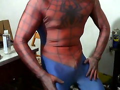 Spiderman lycra saxle yidis fleshlight