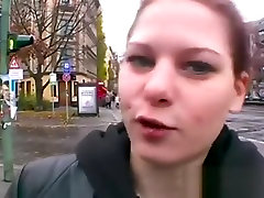 German redhead tattoo chick streetcasting with cozy fuck by big big tit beautiful rare video cock!