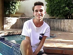 Smooth 8teenBoy jogger alessandra getsfucked outdoor Cody Wilson jerks off by the pool