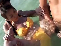 Asian With Big Tits And Great Ass Gets Gangbanged Outdoors