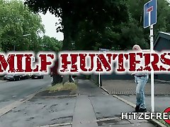 HITZEFREI Blonde quite teen gangbang MILF fucks a younger man