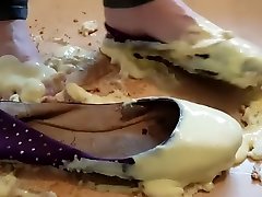 Pie Custard Crush In My Well Worn Purple punish tenant Shoes Sticky Messy