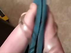 Girl Showing off Her Flip Flops remixed