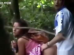 Voyeur Busts Teens Fucking In The Forest