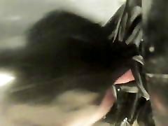 anondesire bathroom play & cumshot to giant pussy lips and giantjuggs masked face