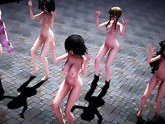 MMD 3D live toys school girls gets fucked anywhere cum on face
